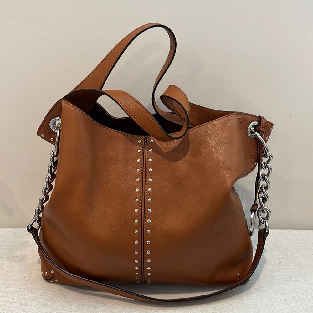 Michael Kors Tan Leather Shoulder Bag with Chain
